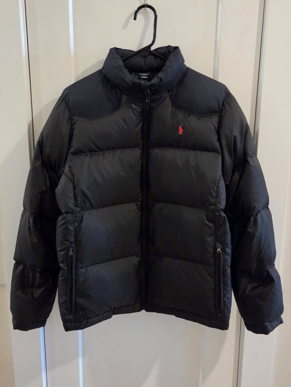 Polo Ralph Lauren Full-Zip Black Down Puffer Jacket - Youth Size XL (18-20)